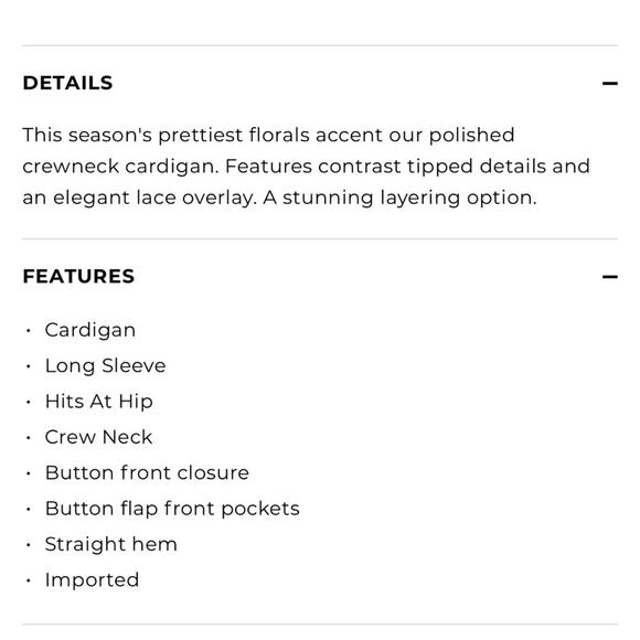 NEW Talbots Black Floral Lace Cardigan Sweater Preppy Classic Old Money Size 1X - Picture 9 of 11